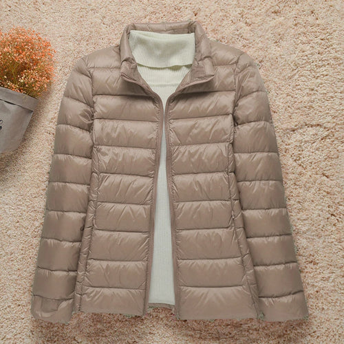 2023 New Fashion Female Cold Jacket Women Winter Light White Duck Down