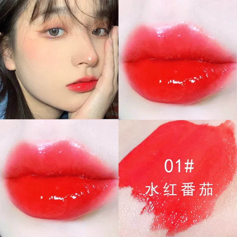 14 Colors Glitter Lip Gloss Moisturizing Non Sticky Cup Jelly Liquid Lipstick Lasting Sexy Cherry Red Pink Lip Tint Lips Makeup