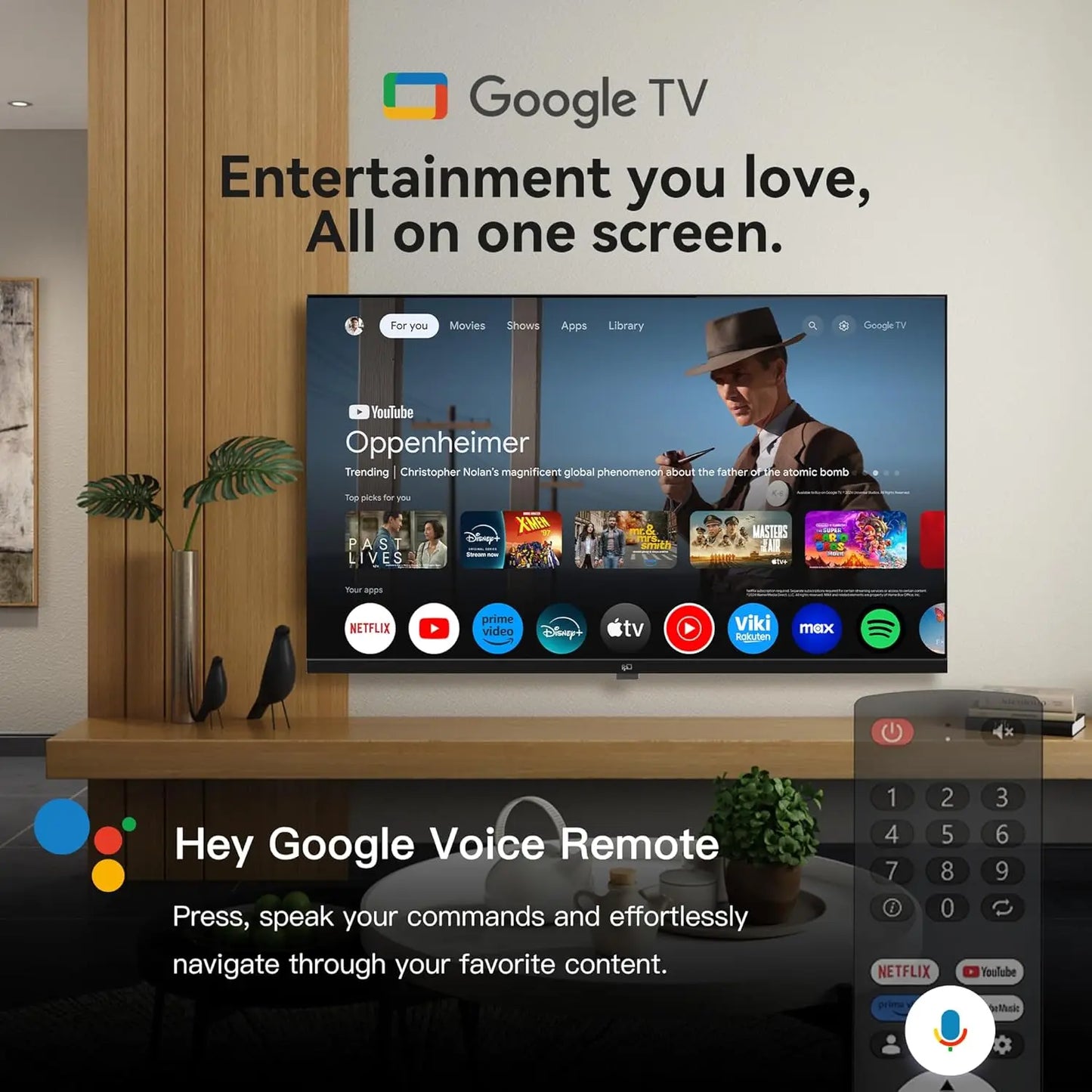 43-inch Smart TV Google TV 1080p Full HD with Google Play and  Built-in, HDR 10, Dolby Audio, Voice Remote, Stream