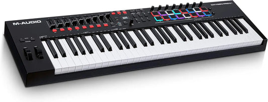 Oxygen Pro 61 – 61 Key USB MIDI Keyboard Controller With Beat Pads, MIDI Assignable Knobs, Buttons & Faders and Software