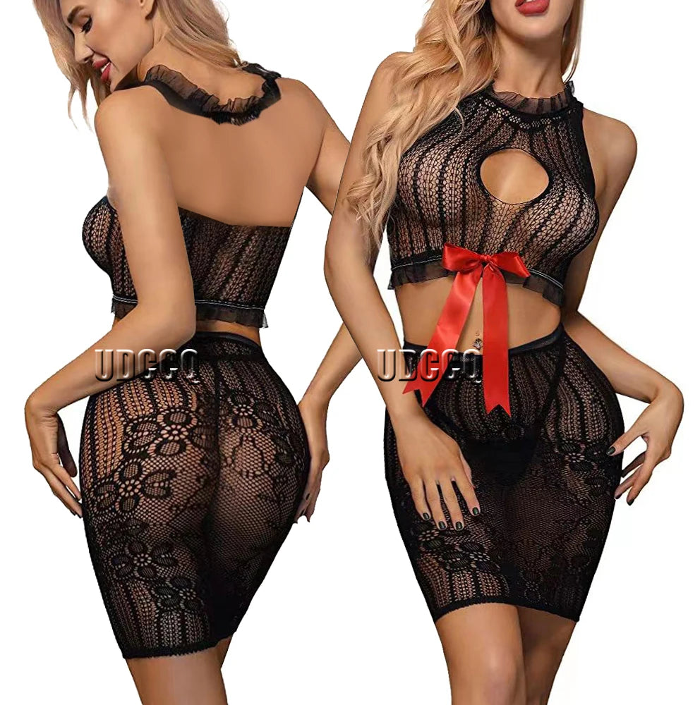 hot Sexy   Disfraz Intimates Women Teddies sleepwear lingerie clothes dress  plus size lingerie