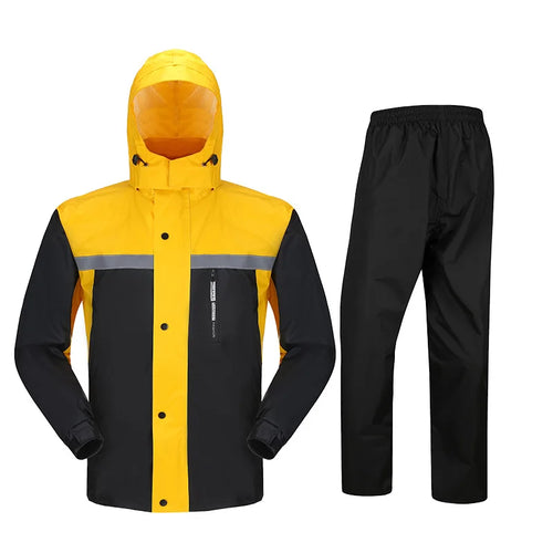 Men‘s Thicker Waterproof Split Raincoat Suits Adult Lightweight