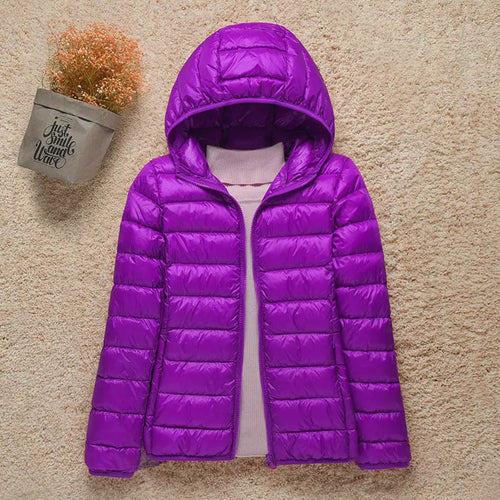 2023 New Fashion Female Cold Jacket Women Winter Light White Duck Down