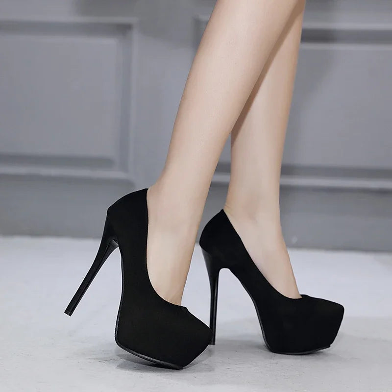 2023 Women 12cm 14cm High Heels 4cm Platform Pumps Lady Designer Stilettos Extreme Heels Fetish Red Bottom Catwalk Party Shoes