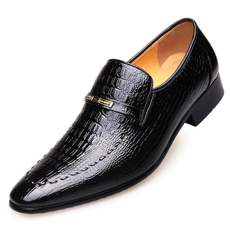 Italian Black Formal Shoes Men Loafers Wedding Dress Shoes Men Patent Leather Oxford Shoes For Men Chaussures Hommes En Cuir