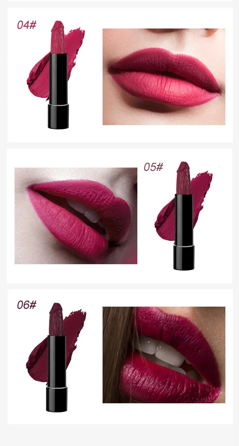 Mushroom mouth red matte fog easy to color waterproof not easy to decolour moisturizing lipstick Makeup