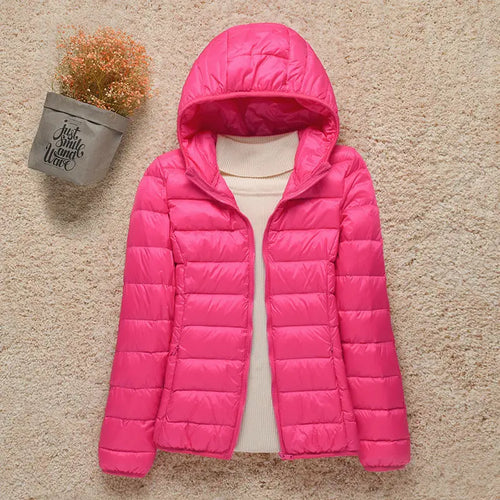 2023 New Fashion Female Cold Jacket Women Winter Light White Duck Down