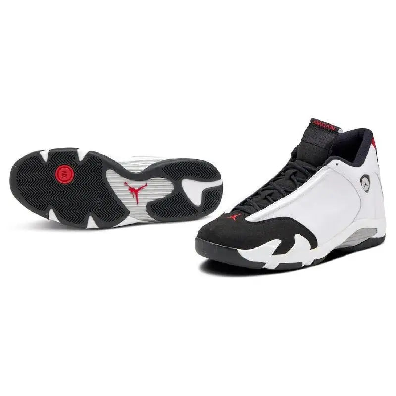 Nike Air Jordan 14 Vintage Basketball Shoes Men Mid-top White/Black Sneakers shoes 487471-160