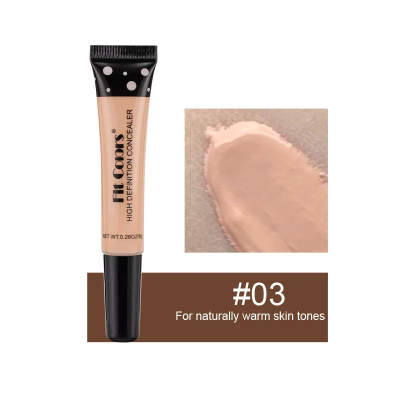 Fit Colors 8 size Concealer with a Flexible Concealer Moisturizing Liquid Foundation to cover dark circles and acne spots