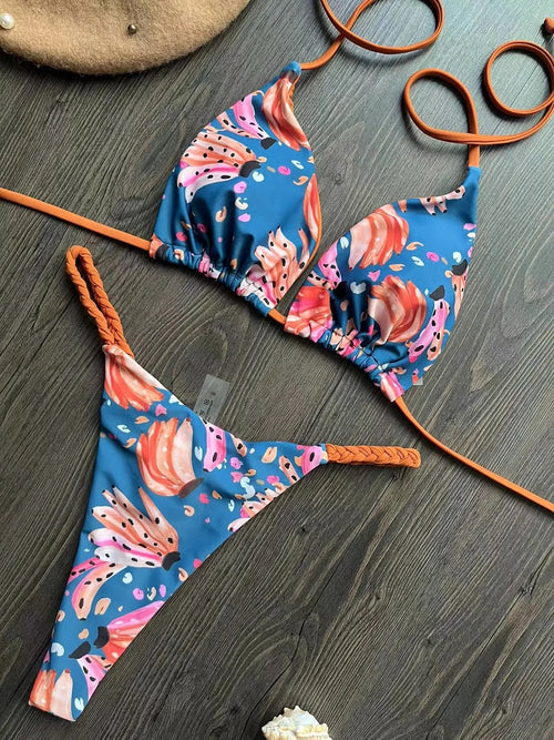 RUOTONGSEPT Swimwear Women Leopard Print Brazilian Bikini Set Sexy