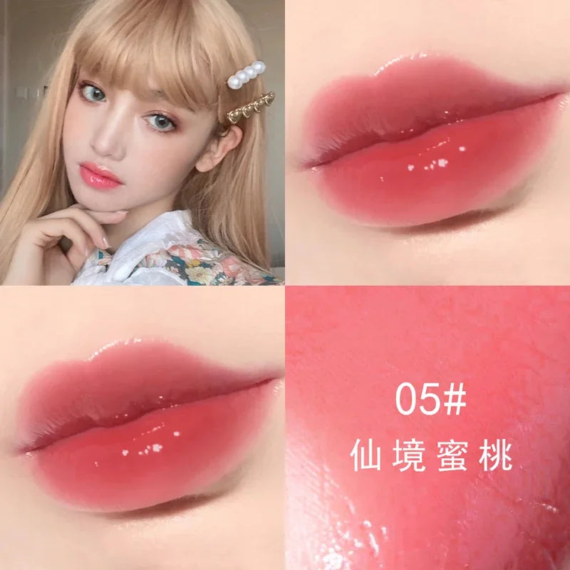 14 Colors Glitter Lip Gloss Moisturizing Non Sticky Cup Jelly Liquid Lipstick Lasting Sexy Cherry Red Pink Lip Tint Lips Makeup