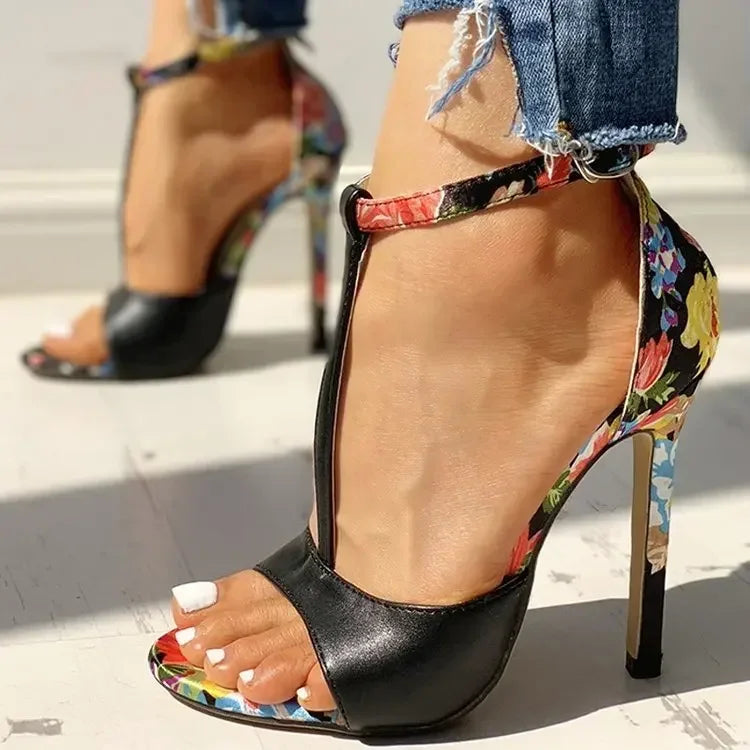 High Heels New Open Toe Buckle Fashion  Single  Sandals    Shoes for Women