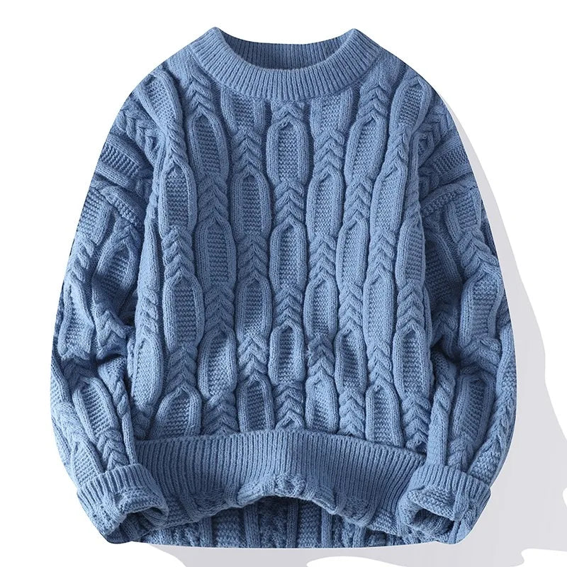 Men's Winter Thermal Knit Sweaters Men's Loose Casual Jumper Brand