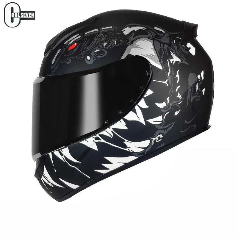 Motorcycle Helmet Full Face Capacete racing safety helmet Cascos Knight Men Women flick up Helmet DOT Certification For Venom