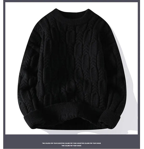 Men's Winter Thermal Knit Sweaters Men's Loose Casual Jumper Brand