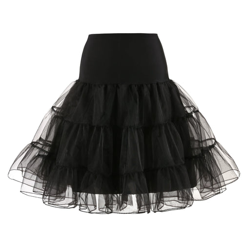 Women's 50S Vintage Tulle Petticoat Half Slip Tutu Underskirt