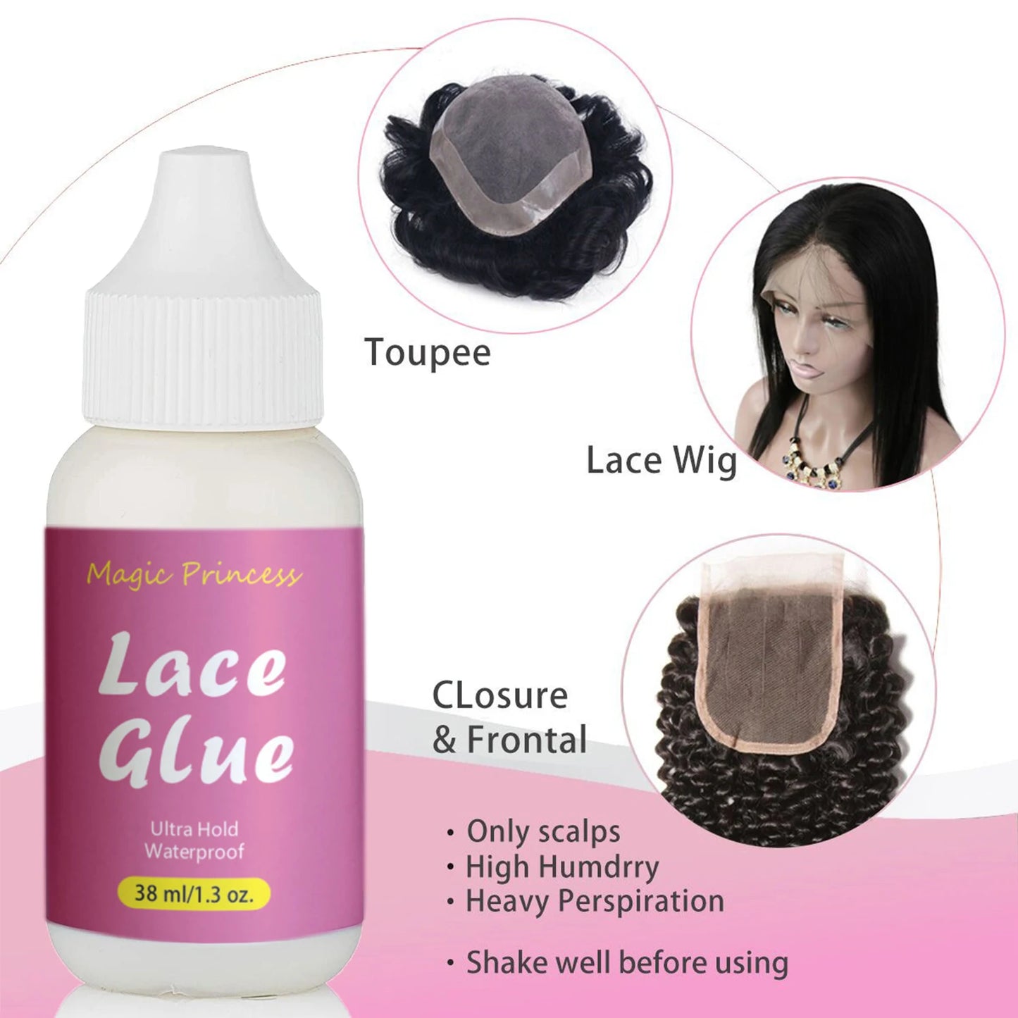 OEM Lace Front Wig Glue Remover 30ml Transparent Glue Remover For Toupee Invisible Adhesive Hair Extension Glue