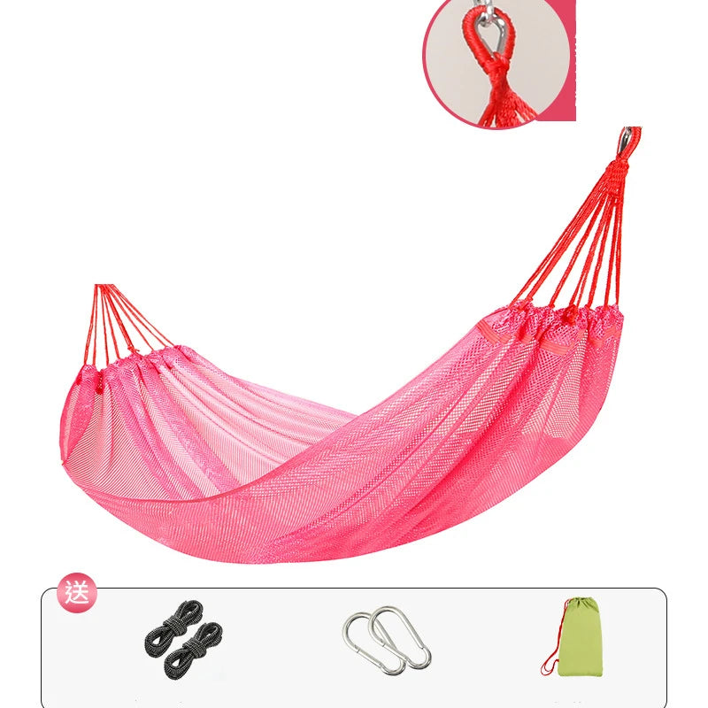 Hammock Outdoor Swing Adult Thickened Home Net Bed Breathable Solid Color Breathable And Strong