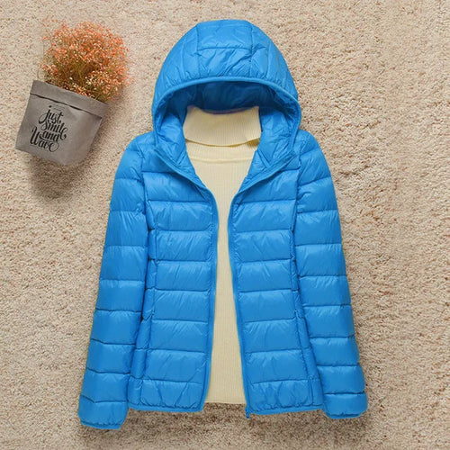 2023 New Fashion Female Cold Jacket Women Winter Light White Duck Down