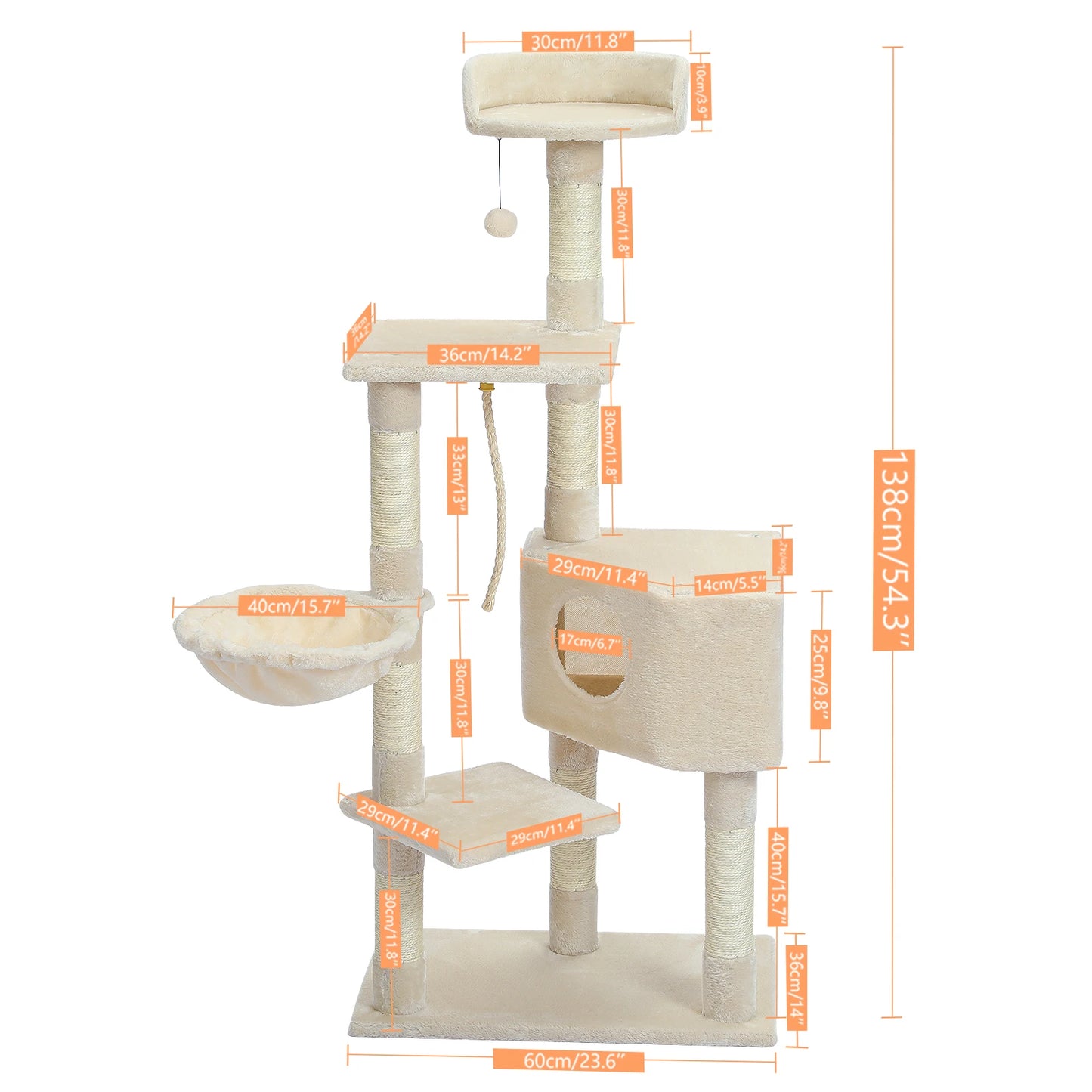 Domestic Delivery Cat's Tree Tower Pets Play Tree Scratching Tree arbre a chat  Climbing Jumping Toy Frame Pets rascador gato