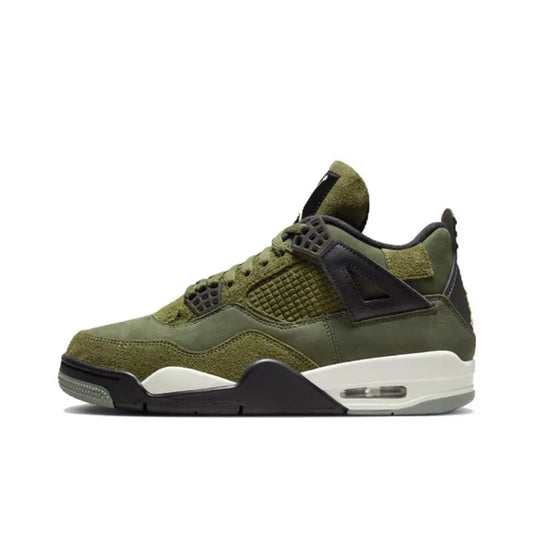 Nike Air Jordan 4 AJ4 Men's Military Green Basketball Shoes.