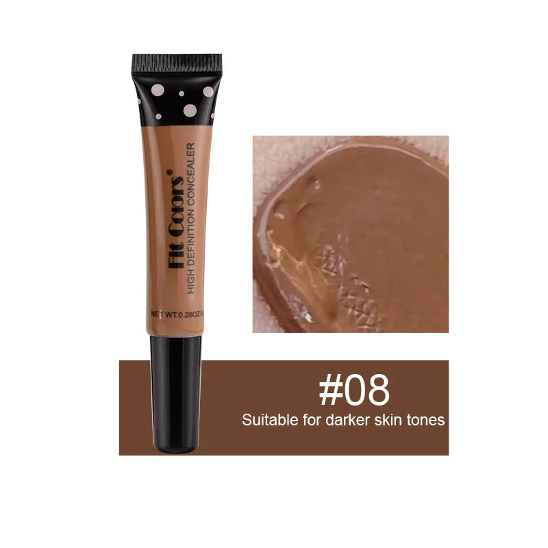 Fit Colors 8 size Concealer with a Flexible Concealer Moisturizing Liquid Foundation to cover dark circles and acne spots