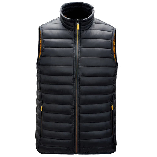 S.T.G 2024 Men Solid Zipper Sleeveless Down Vests  Hot Fashion Male