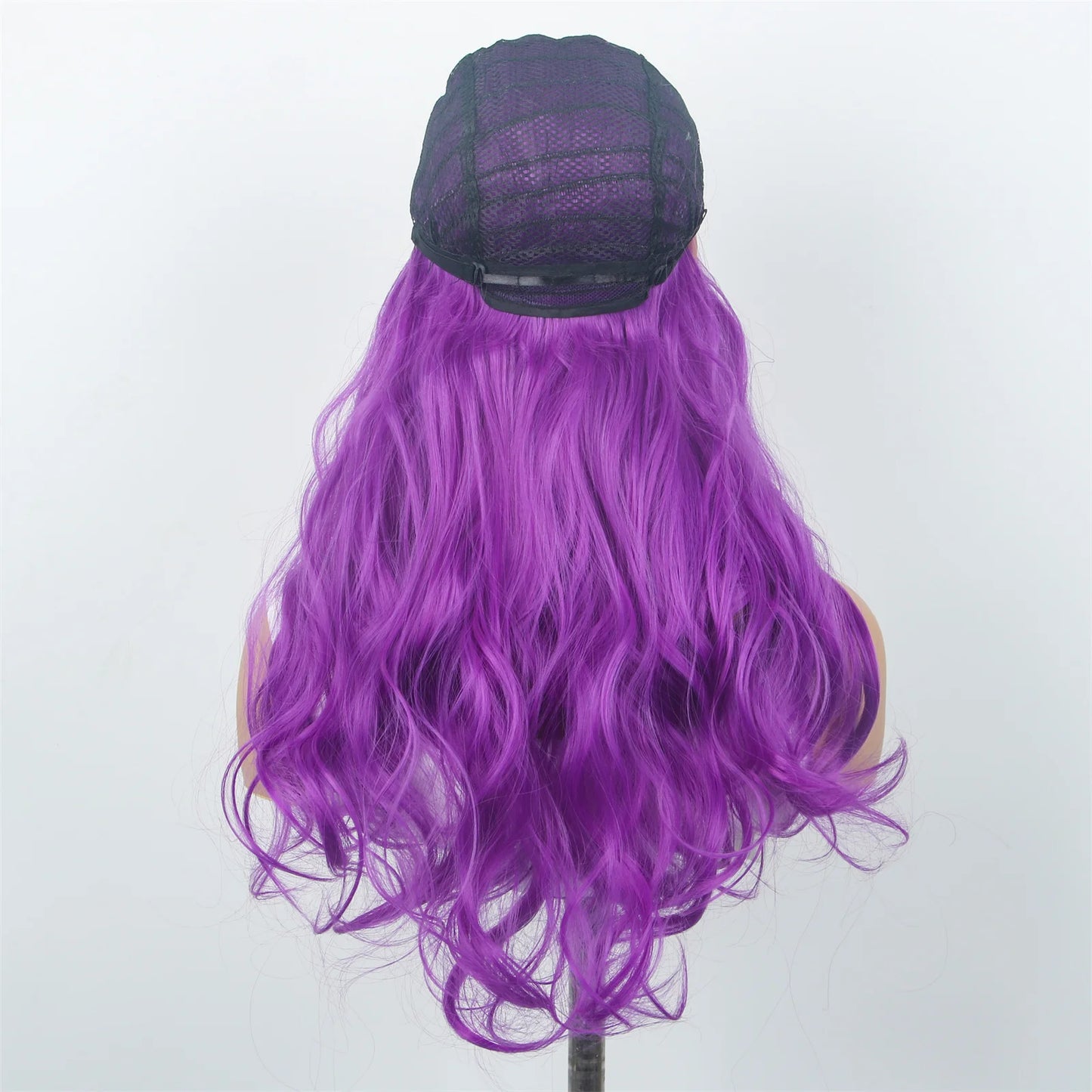 Halloween Women Cheap Wigs Synthetic Colored Hair Wavy Female Cosplay Wig Long Blue Black Ombre Purple Lolita Fashion