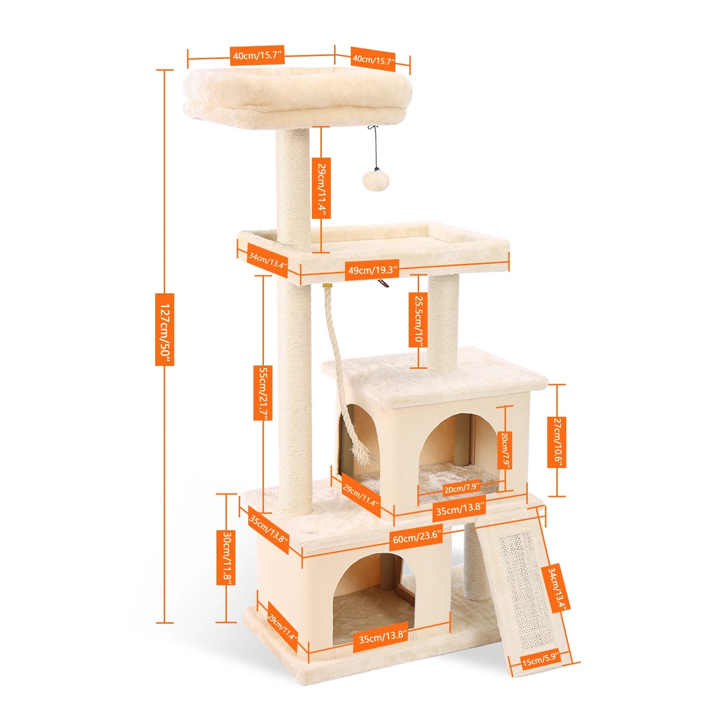 Domestic Delivery Cat's Tree Tower Pets Play Tree Scratching Tree arbre a chat  Climbing Jumping Toy Frame Pets rascador gato