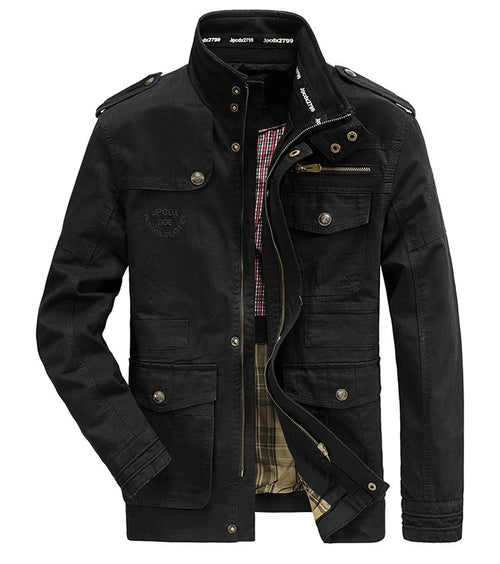 Autumn winter Jacket Men Pure Cotton Business Casual Cargo Jackets