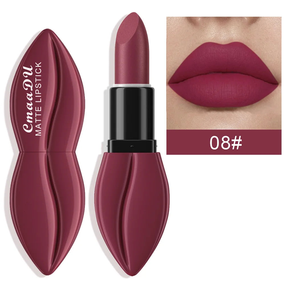 CmaaDu 10 Colors Long-Lasting Matte Lipstick Lip Stick with Rich Velvet Color and Waterproof Formula Valentine's Day Gifts