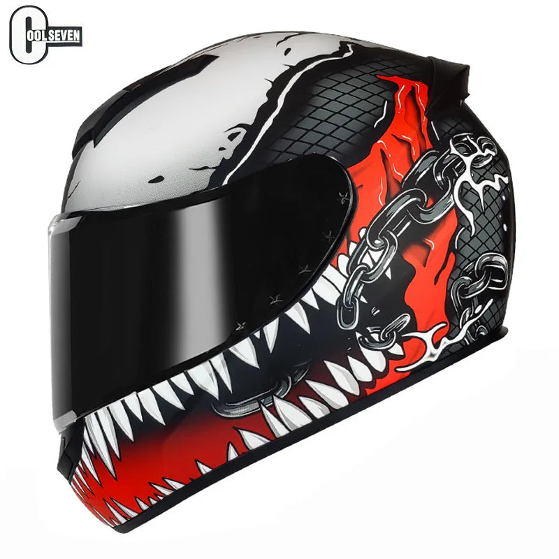 Motorcycle Helmet Full Face Capacete racing safety helmet Cascos Knight Men Women flick up Helmet DOT Certification For Venom