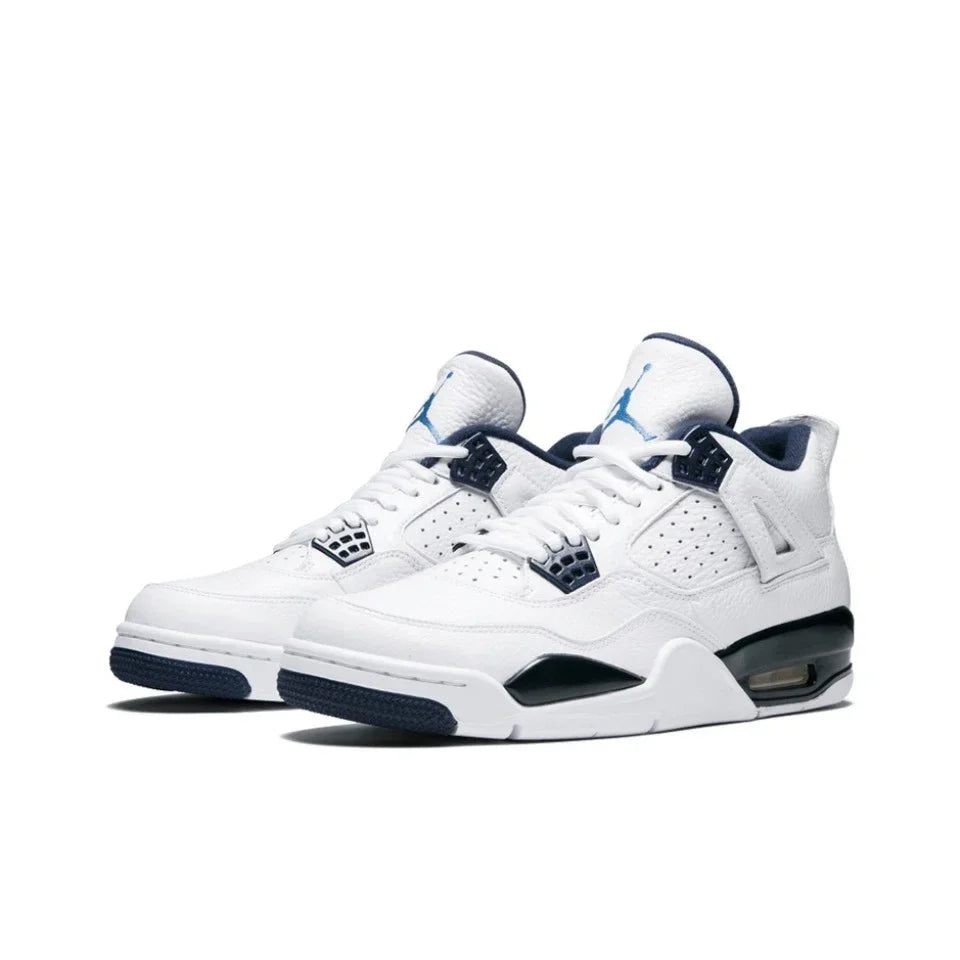 Air Jordan 4 "Tattoo" Comfortable Retro Basketball Shoes Men's White And Black And Red Sneakers 314254-107