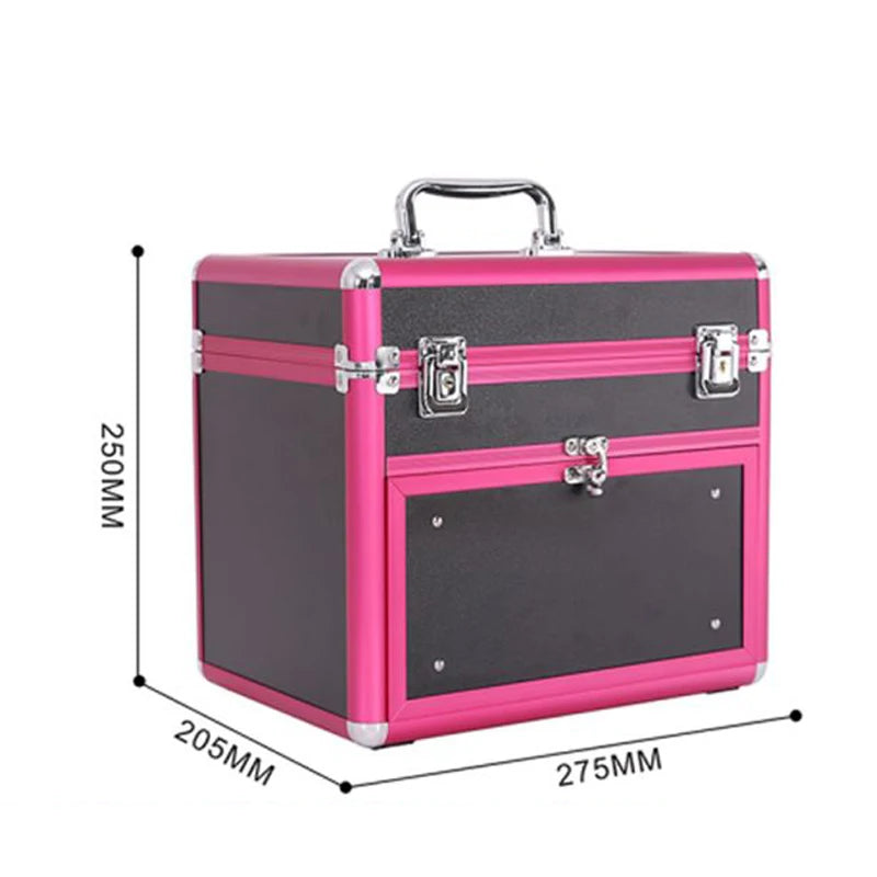 New Brand Makeup Box Artist Professional Cosmetic Cases Make Up Tattoo Nail Multilayer Toolbox Storage Essential Oil Organizer