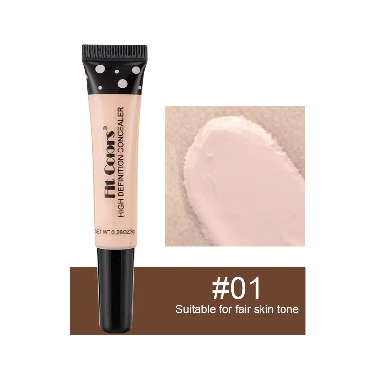 Fit Colors 8 size Concealer with a Flexible Concealer Moisturizing Liquid Foundation to cover dark circles and acne spots