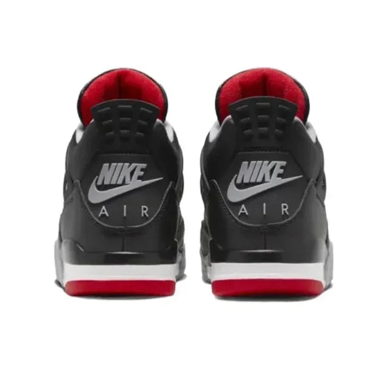 Nike Air Jordan 4 "Bred Reimagined "Wear-resistant Mid-top Retro Basketball Shoes for Men's The Same Black and Red FV5029-001