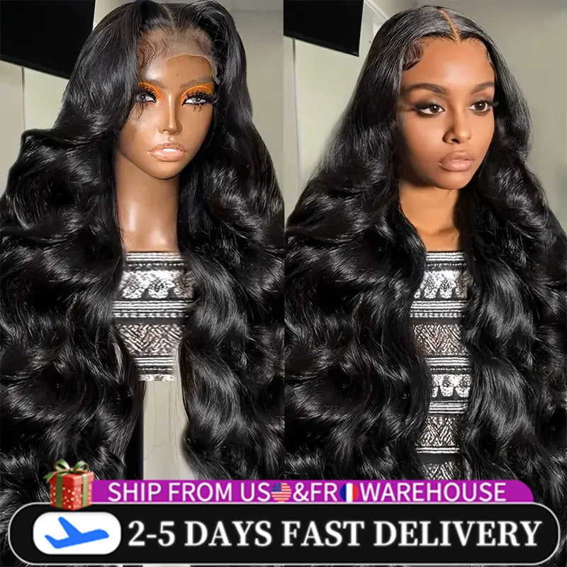 Body Wave Lace Front Human Hair Wigs 180 Density Brazilian Hair 13x4 HD Lace Frontal Wig For Black Women Pre Plucked Baby Hair