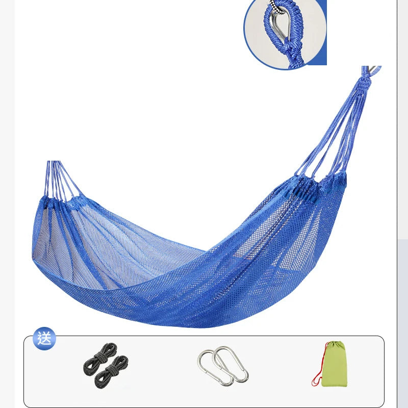 Hammock Outdoor Swing Adult Thickened Home Net Bed Breathable Solid Color Breathable And Strong