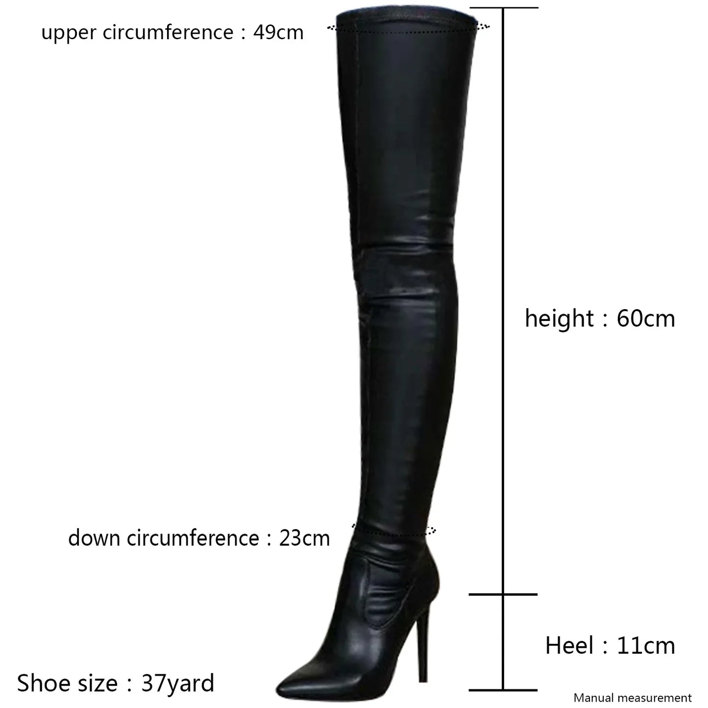 New Over Knee Boots Women's Pointed High Heel Fashion Women's Elastic Boots Large 46 47 Female Boots