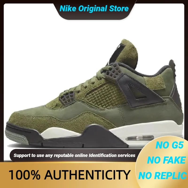 Nike Jordan 4 Retro SE Craft Medium Olive Sneakers shoes FB9927-200 With Original Box