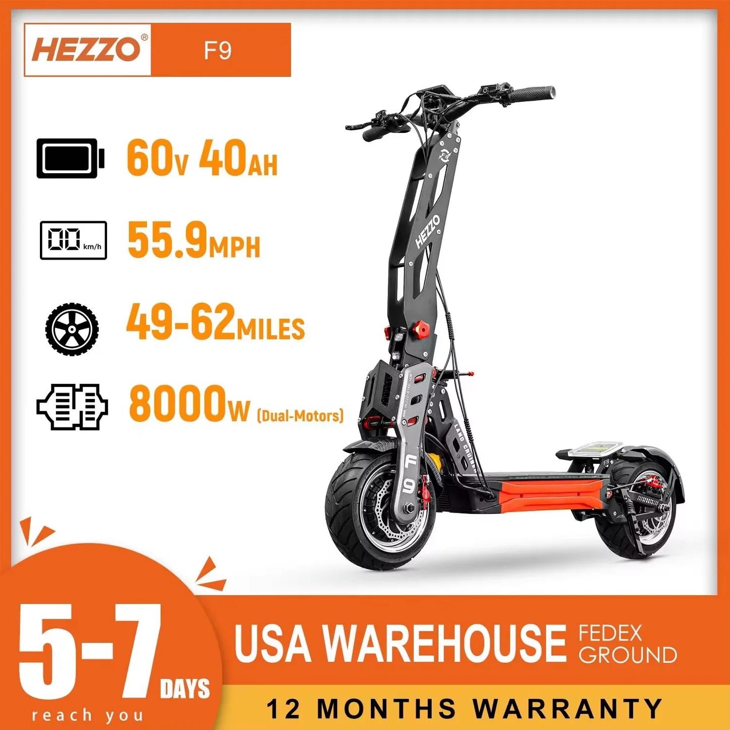 8000W dual drive with multifunctional control display screen, NFC shock absorber, 12 inch road tires, off-road electric scooter