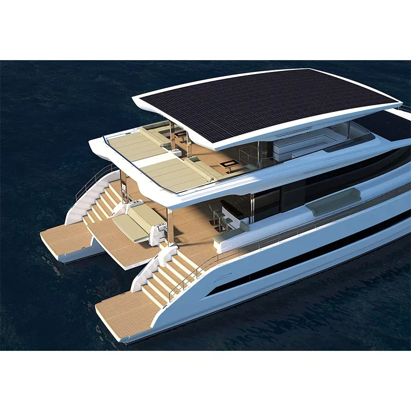 Electric catamaran luxury yacht boats luxury yacht catamaran waterplay craft catamaran factory customized