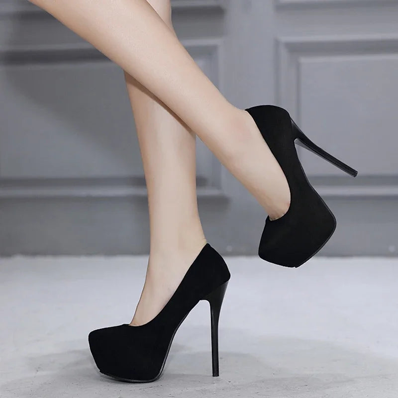 2023 Women 12cm 14cm High Heels 4cm Platform Pumps Lady Designer Stilettos Extreme Heels Fetish Red Bottom Catwalk Party Shoes