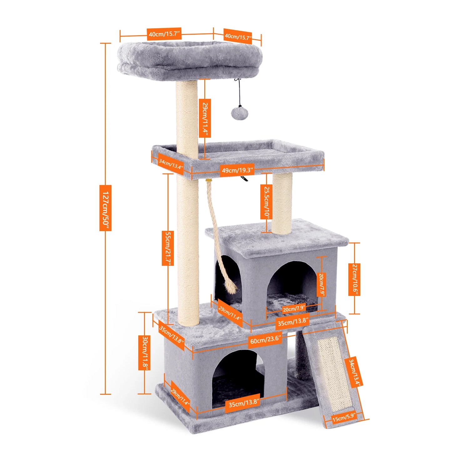 Domestic Delivery Cat's Tree Tower Pets Play Tree Scratching Tree arbre a chat  Climbing Jumping Toy Frame Pets rascador gato