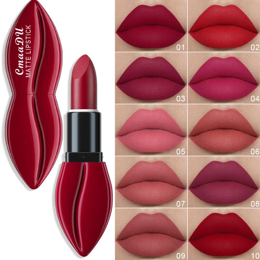 CmaaDu 10 Colors Long-Lasting Matte Lipstick Lip Stick with Rich Velvet Color and Waterproof Formula Valentine's Day Gifts