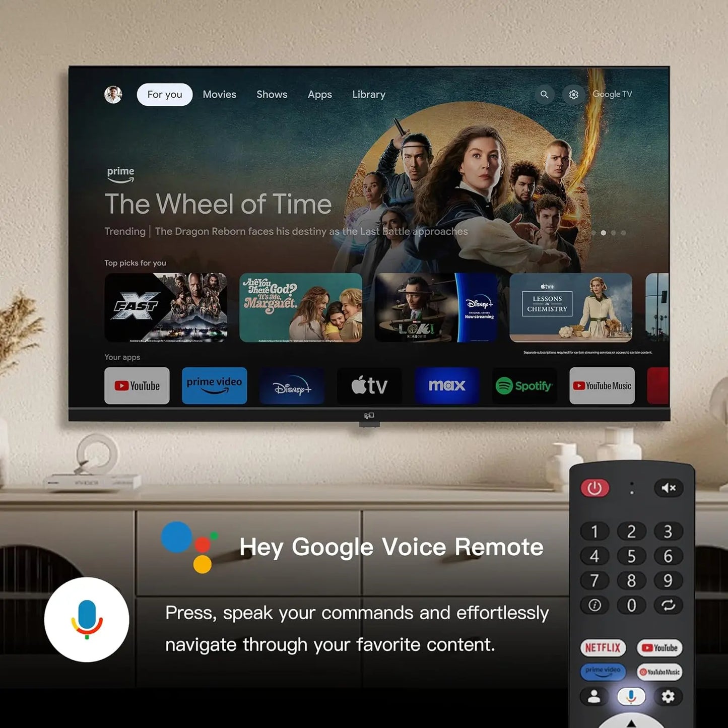 Smart TV Google TV HD 720p with Google Play and Google Cast Built-in, HDR 10, Dolby Audio, Voice Remote, Stream Live