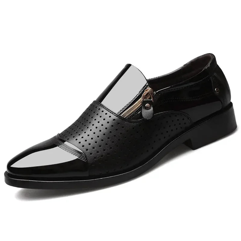 Italian Black Formal Shoes Men Loafers Wedding Dress  Patent Leather Oxford Shoes for Men's Leather