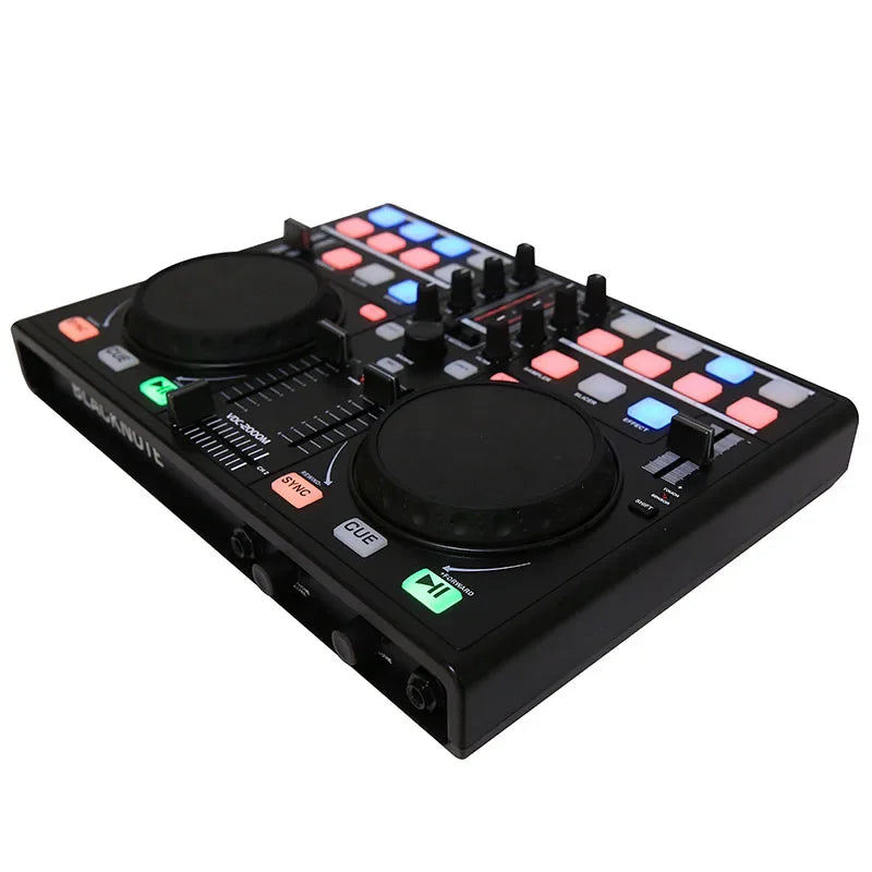 Mobile DJ player, DJ controller, MIDI controller, computer player, multi-function built-in sound card