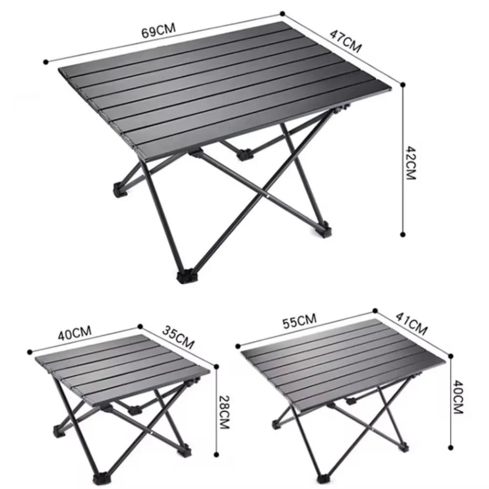 Outdoor Camping Folding Table Ultra Light Foldable Chicken Rolls Camp Fishing Table Picnic Barbecue Stall Simple Small Tables