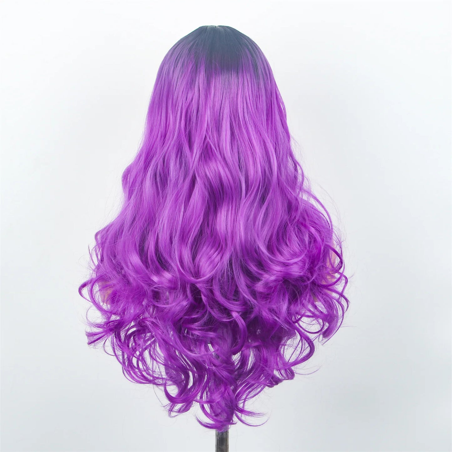 Halloween Women Cheap Wigs Synthetic Colored Hair Wavy Female Cosplay Wig Long Blue Black Ombre Purple Lolita Fashion